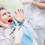 woman afraid of dentist